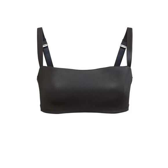 Skims Stretch Satin Bralette - Onyx - 4x - Picture 2 of 7